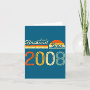 18th Wedding Anniversary Husband Since Design Card