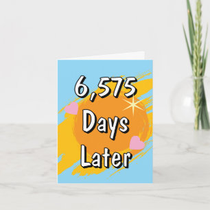 18th wedding anniversary in days Eighteen years Card