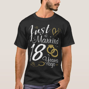 18th Wedding Anniversary. Just Married 18 years Ag T-Shirt