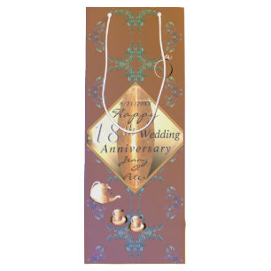 18th Wedding Anniversary Porcelain Gift Bag