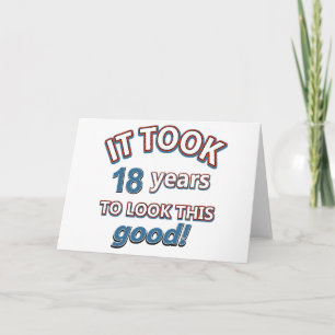 18th year birthday designs card