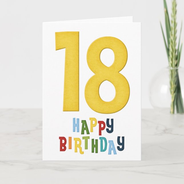 18th Year D2 Happy Birthday Greeting Card (Front)