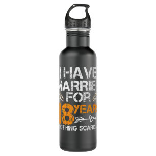 18th Years Wedding Anniversary Matching Men Women 710 Ml Water Bottle