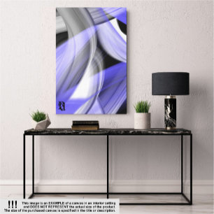 18x24" Lavender Moon Trend Abstract Art Violet Canvas Print