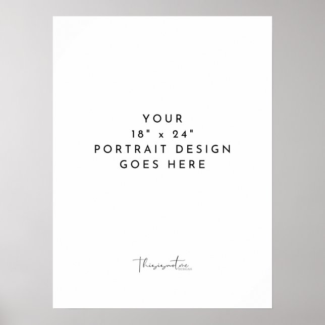 18x24" Portrait Vertical Template Poster (Front)