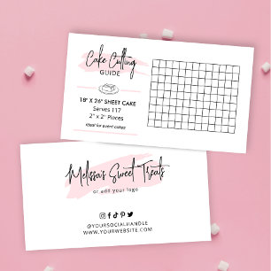 18x26" Rectangle Cake Cutting Guide 2x2 Servings Enclosure Card