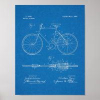 1900 Bicycle Gear Patent Art Drawing Print