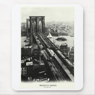 1900 Brooklyn Bridge Mouse Mat