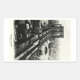 1900 Brooklyn Bridge Rectangular Sticker