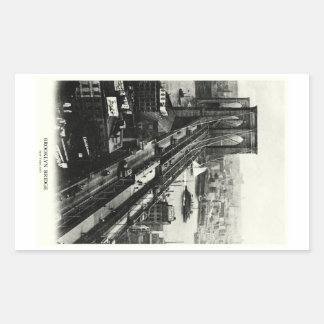 1900 Brooklyn Bridge Rectangular Sticker