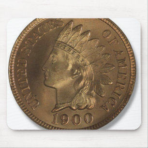 1900 Indian Head Penny Mouse Mat