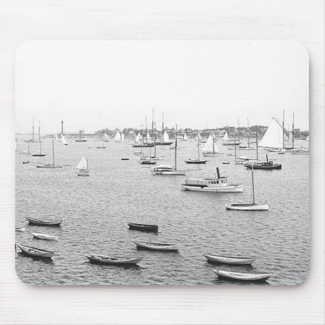 1900 Marblehead Harbour Massachusetts Mouse Mat (Front)