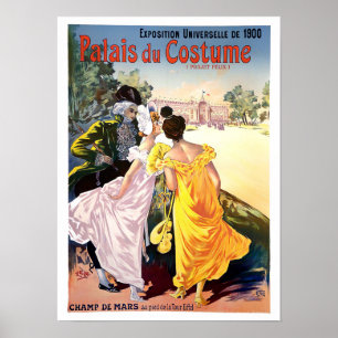 1900 Paris World Expo France vintage travel Poster