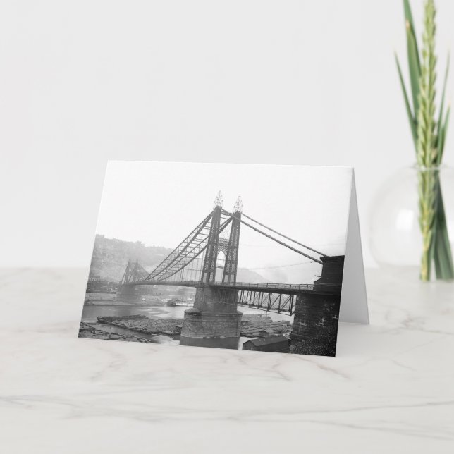 1900 Pointe Bridge Pittsburgh Pa. Greeting Card (Front)