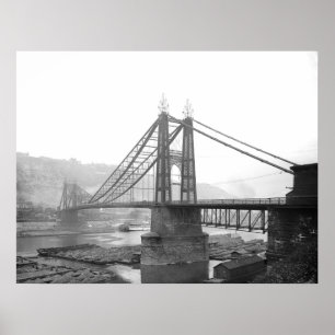 1900 Pointe Bridge Pittsburgh Pa. Poster