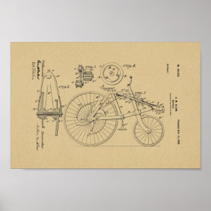 1900 Vintage Bicycle Patent Art Print