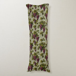 1900 Vintage Grapes Fruit Botanical Design Body Cushion