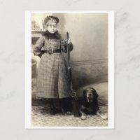 1900 Young Girl and her Hound