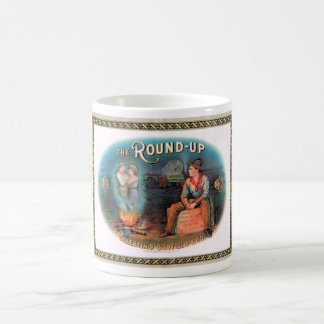 1900s CIGAR B0X LABEL 'COWBOYS'...NICE Coffee Mug