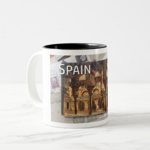 1900s CORDOBA, SPAIN TOURIST POSTCARD  Two-Tone Coffee Mug