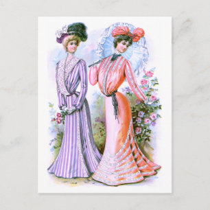 1900s Fashion Dresses Postcard