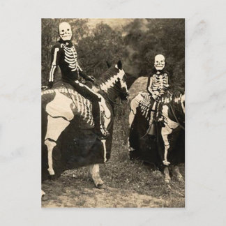 1900's Skeleton Horsemen Postcard