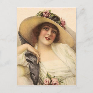1900's Vintage Victorian Woman Postcard