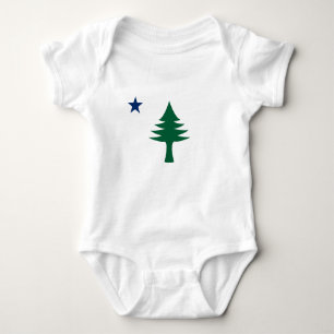 1901 Maine Flag Baby Bodysuit