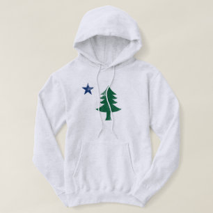 1901 Maine Flag - Distessed Hoodie