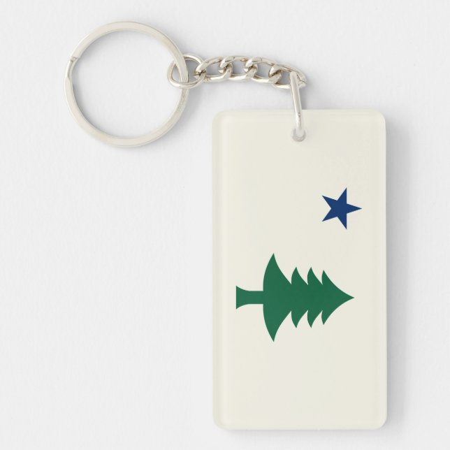 1901 Maine Flag Key Ring (Front)
