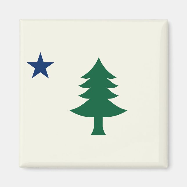 1901 Maine Flag Magnet (Front)