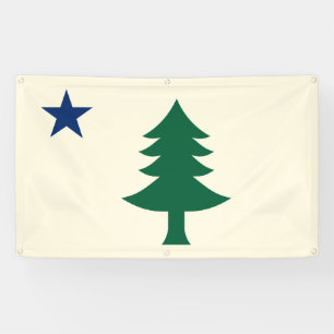 1901 Maine Flag Outdoor Banner