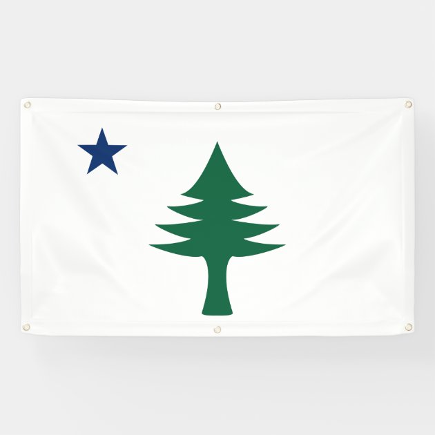 Maine State Banner Von PringCor – 91x152 Cm, Polyester, Mit Metallösen Für Garten Oder Wohnung