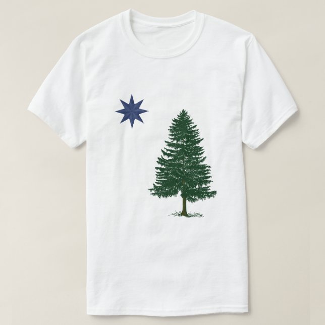1901 Maine Flag - Vintage Style T-Shirt (Design Front)