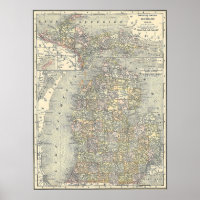 1901 Map of Michigan