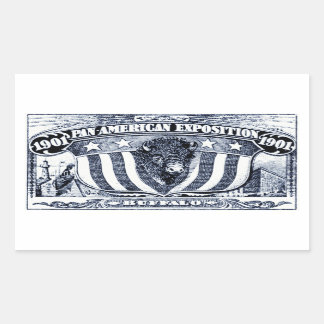1901 Pan-American Exposition Rectangular Sticker