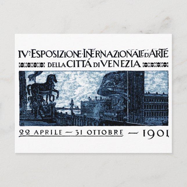1901 Venice Art Exhibit Poster Postcard (Front)
