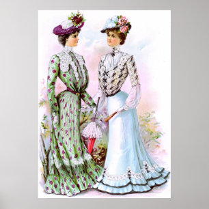 1901 Vintage Dresses Poster