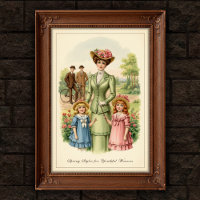 1901 Vintage Outdoor Fashion Wall Poster 