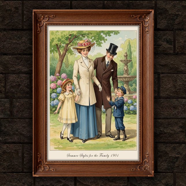 1901 Vintage Outdoor Fashion Wall Poster  (Creator Uploaded)