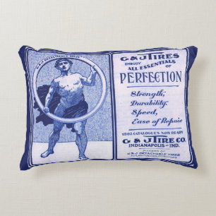 1902 G & J Tires ad print Decorative Cushion