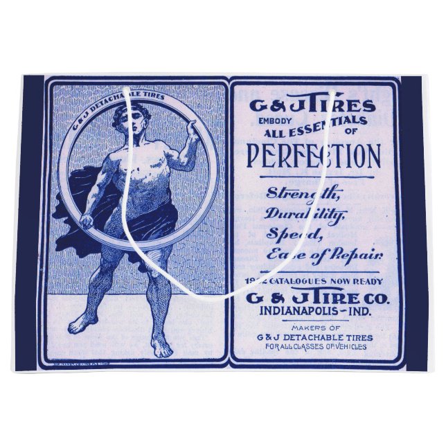 1902 G & J Tires ad print Large Gift Bag (Front)