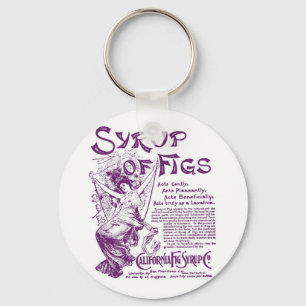 1902 Syrup of Figs vintage illustration (purple) Key Ring