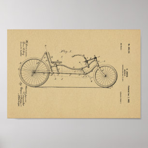 1902 Vintage Bicycle Patent Art Print
