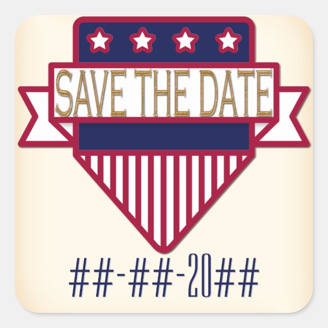 1904 Bully Pulpit (Wedding Collection) Square Sticker (Front)