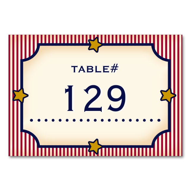 1904 Bully Pulpit (Wedding Collection) Table Number (Front)