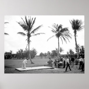 1904 Golfing Palm Beach Fl. Print