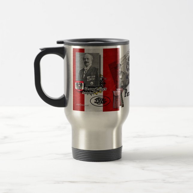 1904 Mauser Parabellum 1908 PO8 Luger 1 Travel Mug (Left)