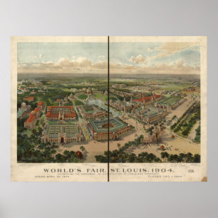 1904 St. Louis MO World's Fair Panoramic Map Poster