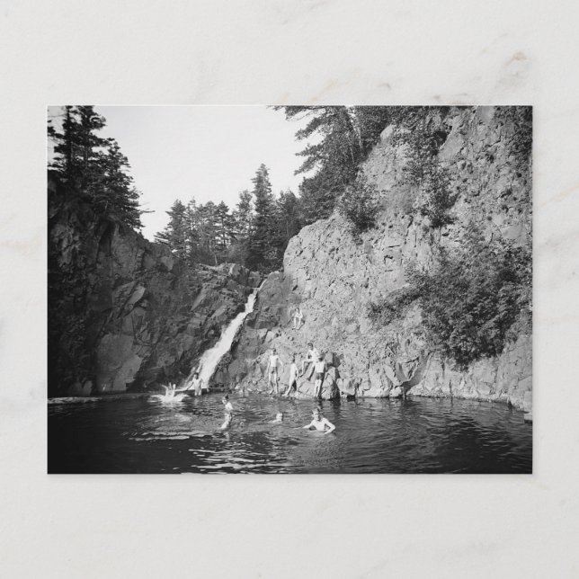 1904 Swimming in Lester Park. Duluth, Minnesota Postcard (Front)